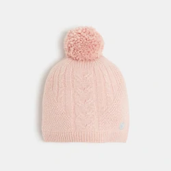 Dual fleece pompom hat