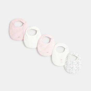 Assorted terry bibs (set of 5)