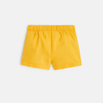 Pleated linen shorts