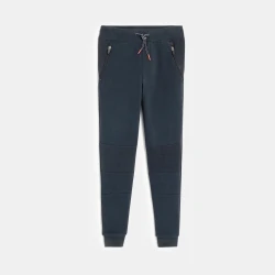 Plain-colored fleece jogging pants