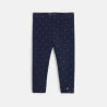 Organic fleece leggings with polka dot print