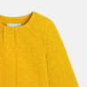 Baby girls' yellow fleece cardigan