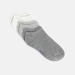 Plain-colored ankle socks (set of 3)