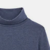 Stretch plain-colored turtleneck t-shirt