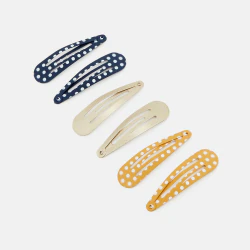 Fancy metal hair slides (6-pack)