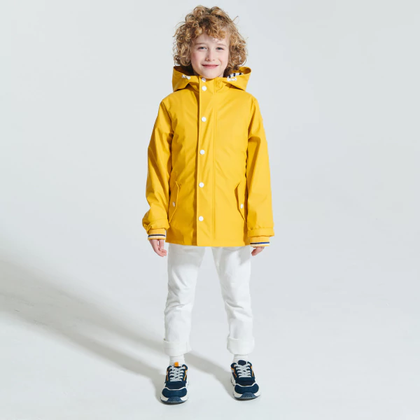 Water-repellent hooded slicker