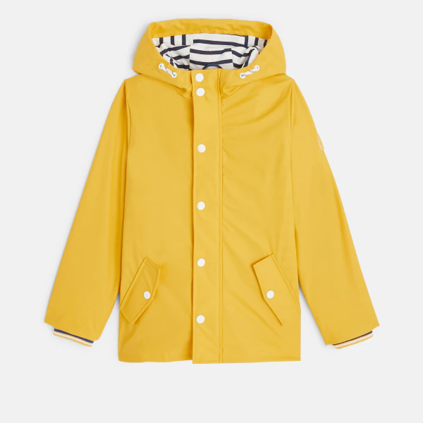 Water-repellent hooded slicker