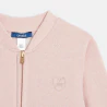 Girl's sparkly pink baseball jacket with zip