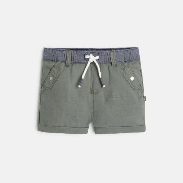 Linen and cotton shorts