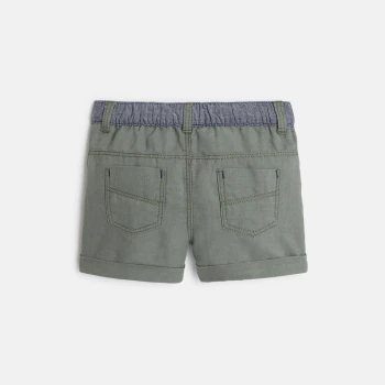 Linen and cotton shorts