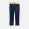 Belted slim-fit jeans