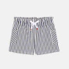 Striped fleece shorts