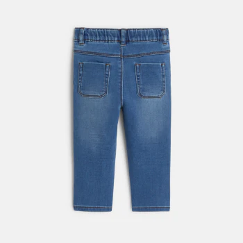 Pull-on jeans with elastic waist