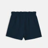 Girl's plain blue high-rise shorts