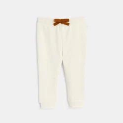 Baby girls' beige fleece joggers