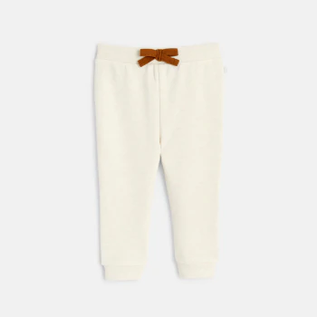 Baby girls' beige fleece joggers