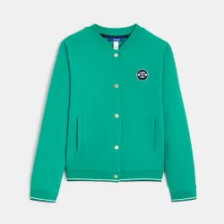 Girls' green fleece campus sweatshirt