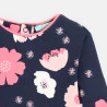 Baby girls' blue floral fleece sweatshirt