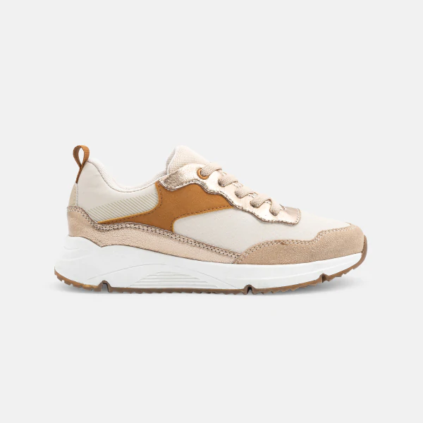 Girl's beige running trainers