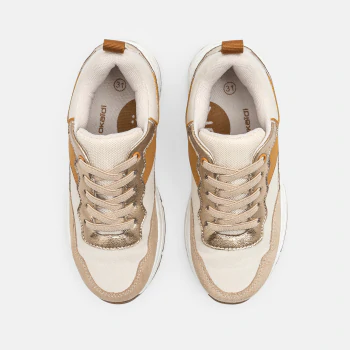 Girl's beige running trainers