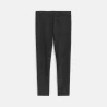 Girls' anthracite herringbone pattern leggings