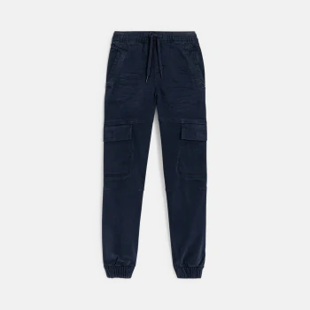 Boys blue canvas cargo pants