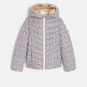 Girls' white reversible lightweight down jacket