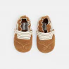 Newborns' beige leather slippers