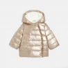 Baby girls' shiny yellow ruffled jacket