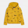 Boys' yellow printed hoodie