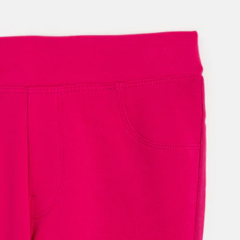 Girls' plain pink Milano jersey jeggings