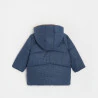 Baby boys' blue houndstooth print quilted coat