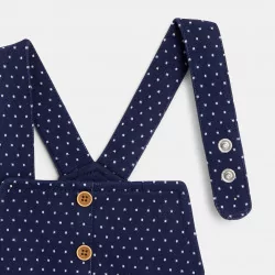 Baby girls' blue polka dot...