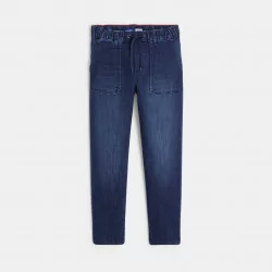 Boys' blue relaxed fit jeans with elasticated waistband