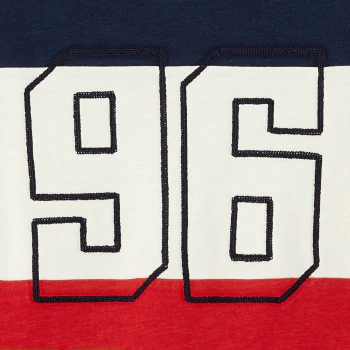 Boys' red "96" long-sleeved T-shirt