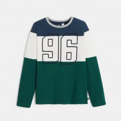 Boy's green "96" long-sleeve T-shirt