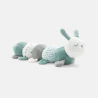 Newborns' green velvet caterpillar cuddly toy