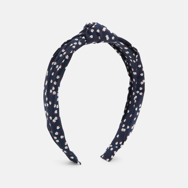 Girls' blue floral headband