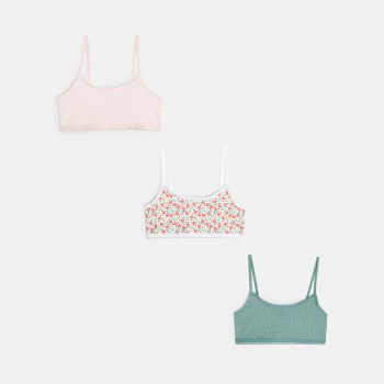 Girls' jersey bras (set of 3)