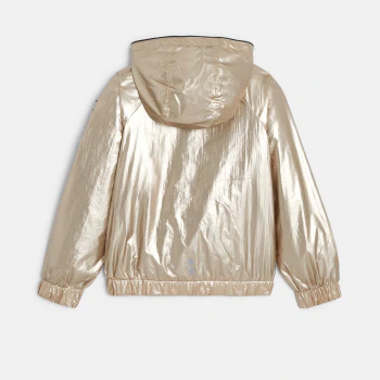 Girl's yellow metallic-effect jacket