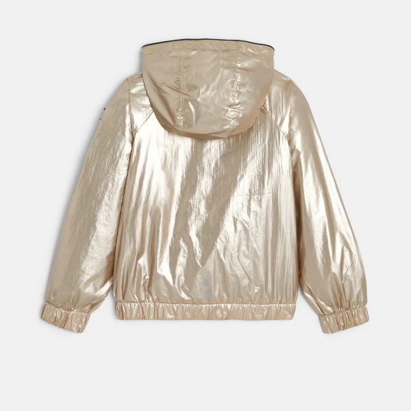 Girl's yellow metallic-effect jacket