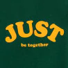 Boys' green sweatshirt with slogan