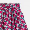 Girls' short pink printed skirt