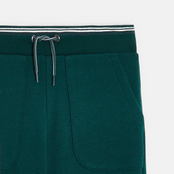 Boys' green fleece jogging bottoms