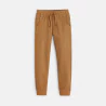 Plain-colored stretch canvas jogpants