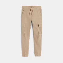 Boys' beige canvas cargo...