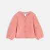 Baby girl's pink sparkly knitted cardigan