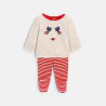 Baby boys' red reindeer fleece pyjamas