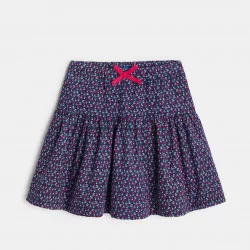 Printed velvet petticoat-style skirt