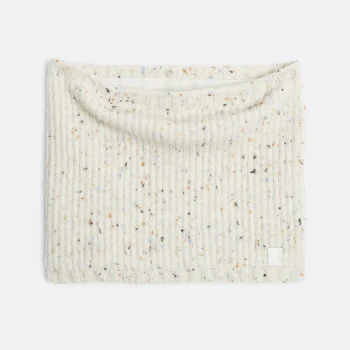 Boy's flecked beige knit snood